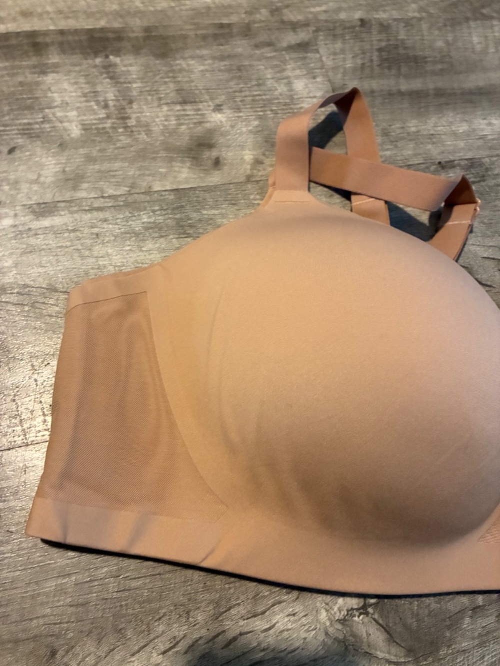 Women’s Honeylove Crossover V Neck Bra Sand New SZ 38D NWT - Picture 2 of 8
